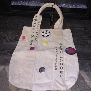Marc Jacobs Women Fragrance Tote White Natural Medium Cotton